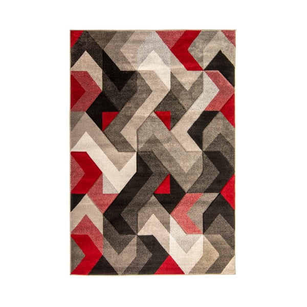 Červeno-šedý koberec Flair Rugs Aurora, 200 x 290 cm
