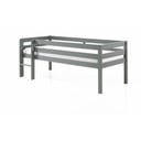 Šedá dětská vyvýšená postel Vipack Pino, 90 x 200 cm