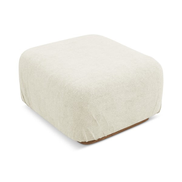 Krémová modulární podnožka z textilie bouclé Ailani – Makamii-image-1