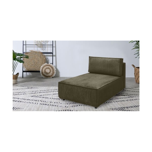 Světle zelený variabilní manšestrový modul pohovky Nihad modular – Bobochic Paris-image-1