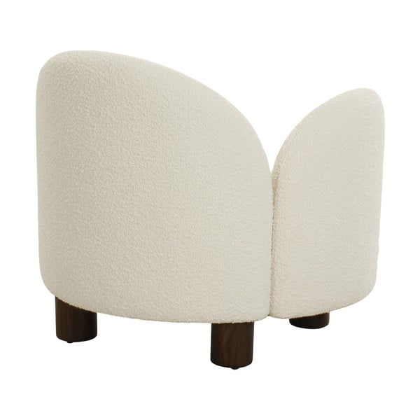 Bílé křeslo z textilie bouclé Honolulu – House Nordic-image-4