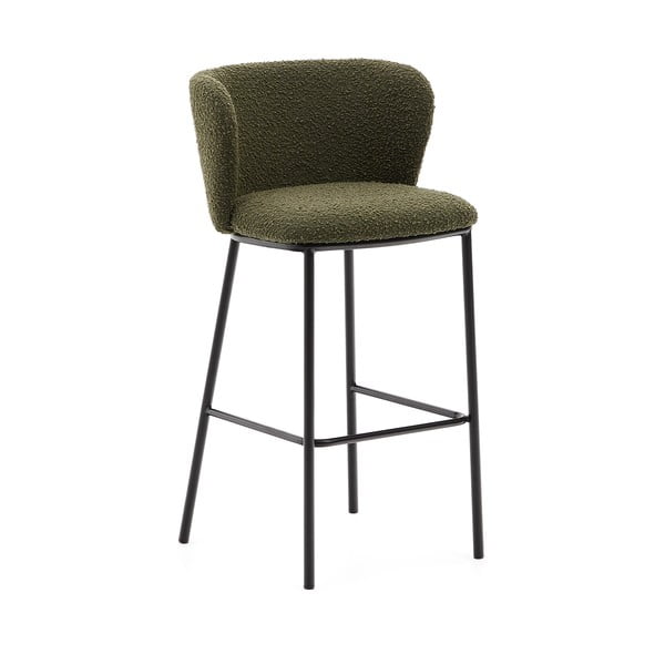 Zelená barová židle (výška sedáku 75 cm) Ciselia – Kave Home