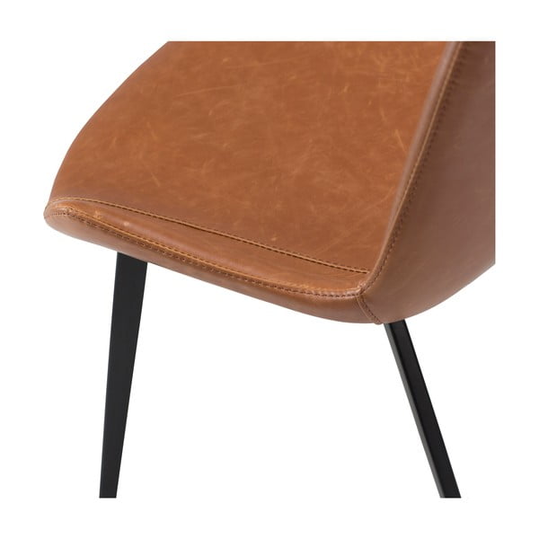 Hnědá jídelní židle z imitace kůže DAN–FORM Denmark Hype-image-3