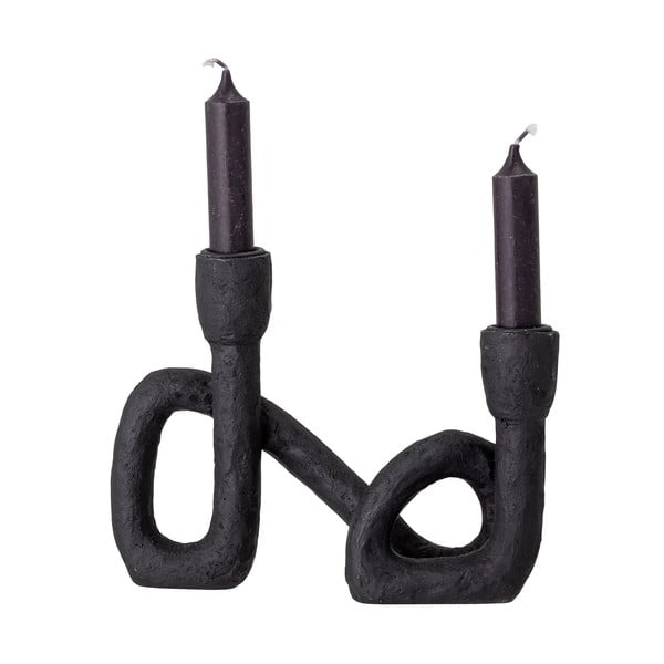 Černý svícen Bloomingville Mashel, výška 16,5 cm-image-3