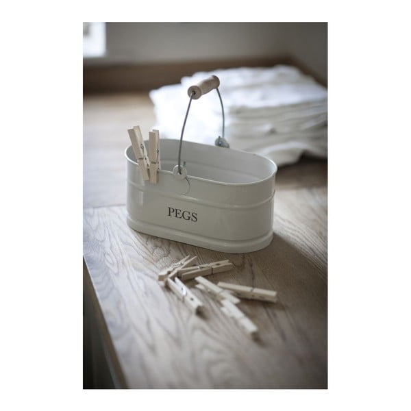 Bílý košík na kolíčky Garden Trading Peg Bucket-image-1