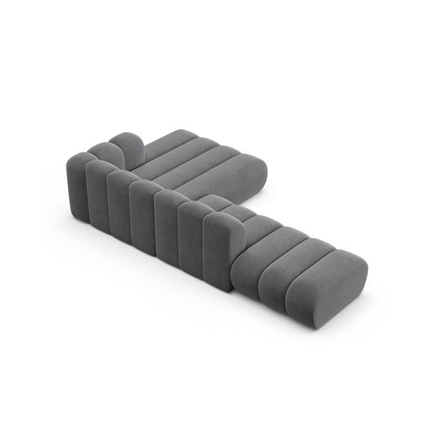 Světle šedá rohová pohovka (pravý roh) Lupine – Micadoni Home-image-3