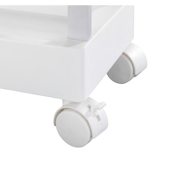 Bílý plastový pojízdný regál 45x80 cm Mino – Wenko-image-4