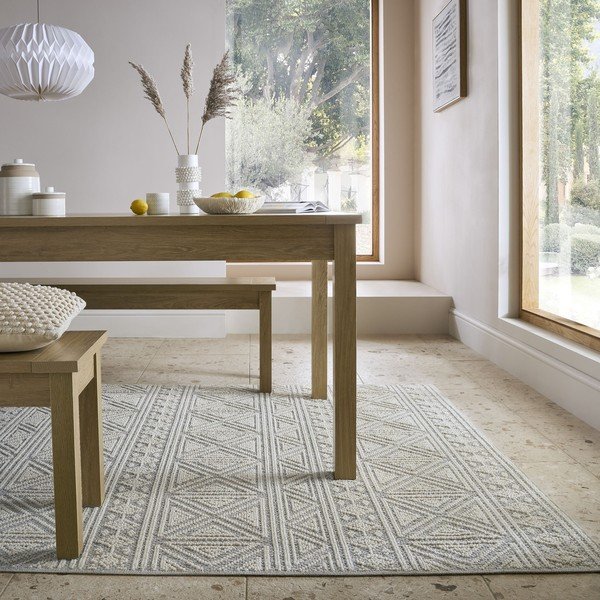 Šedý/béžový pratelný koberec 155x230 cm Lucia – Flair Rugs-image-1