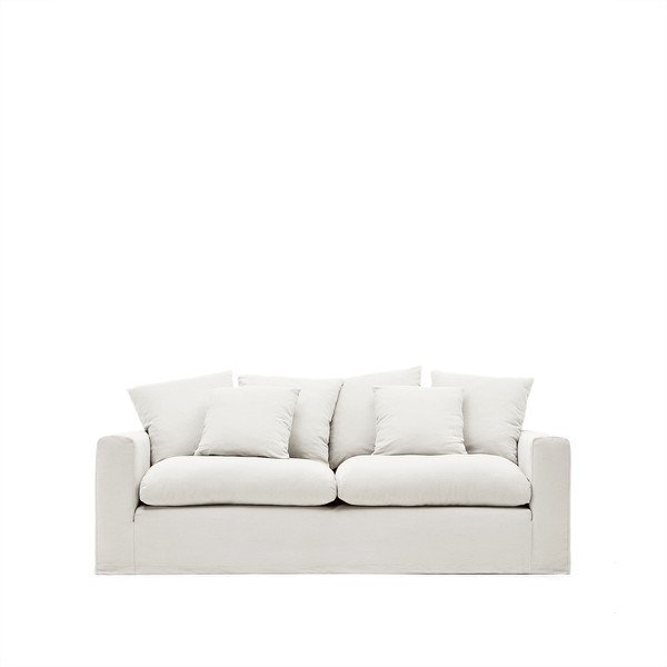 Bílý potah na pohovku 240 cm Nora – Kave Home-image-2