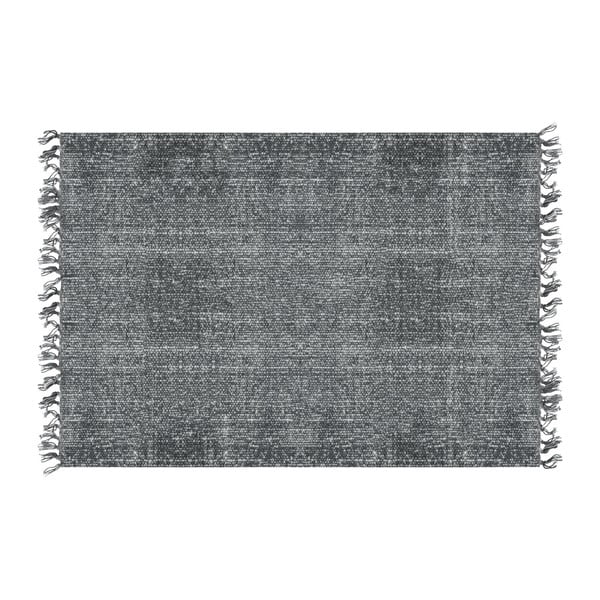 Černý bavlněný koberec PT LIVING Washed, 140 x 200 cm