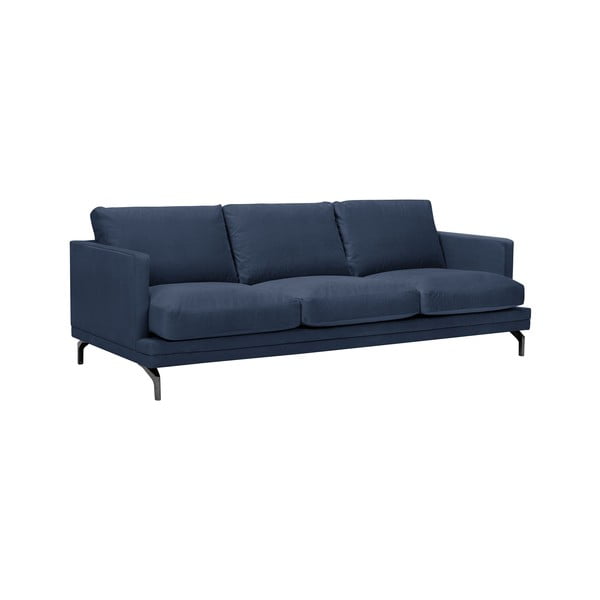 Tmavě modrá pohovka s podnožím v černé barvě Windsor & Co Sofas Jupiter-image-1