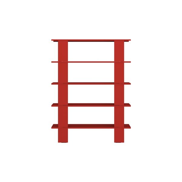 Červená kovová knihovna 120x156x37 cm Hes – noo.ma-image-3