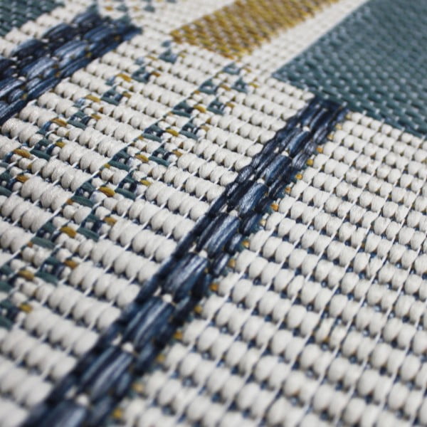 Žluto-modrý vnitřní a venkovní koberec 80x230 cm Rosco Geo – Flair Rugs-image-3