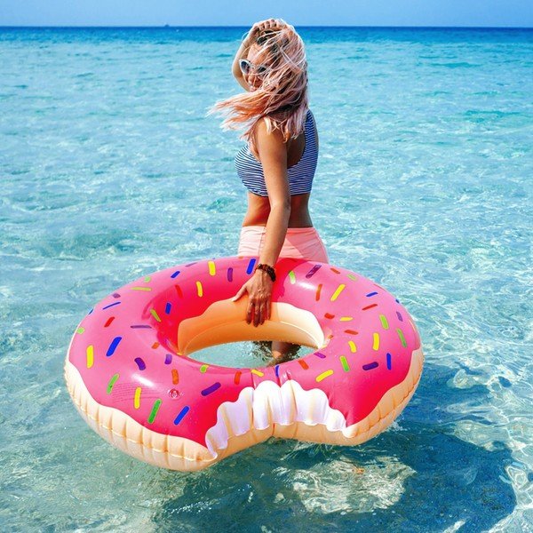 Nafukovací kruh InnovaGoods Pink Donut-image-1