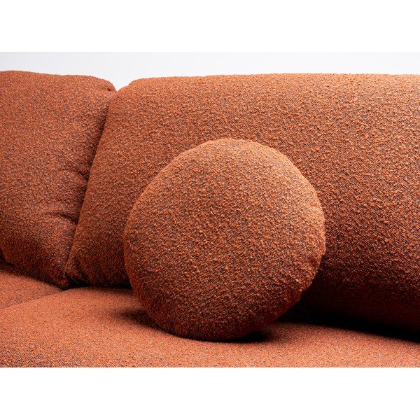 Rozkládací pohovka z textilie bouclé v cihlové barvě 230 cm Trango – CustomForm-image-1