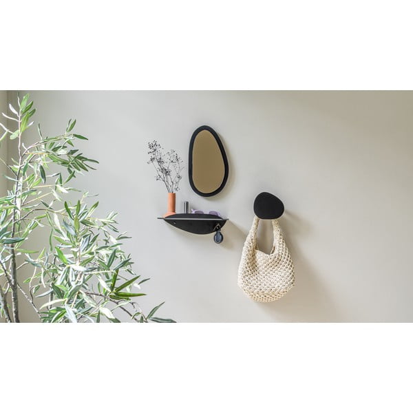 Černý kovový nástěnný věšák 15 cm Mani – Spinder Design-image-3