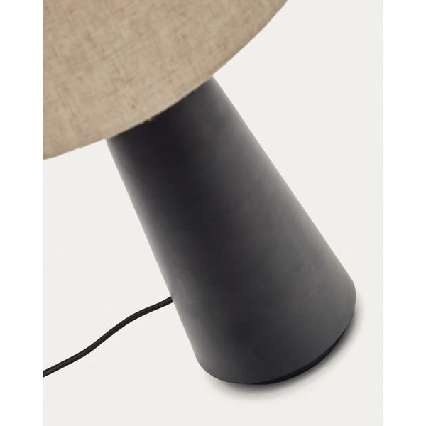 Černo-béžová stolní lampa s textilním stínidlem (výška 60 cm) Torrent – Kave Home-image-3