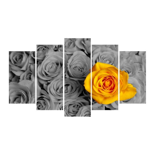 Vícedílný obraz 3D Art Gris Flower, 102 x 60 cm