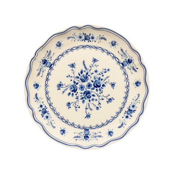 Modrý/béžový dezertní  talíř z kameniny ø 21 cm Vila – Costa Nova