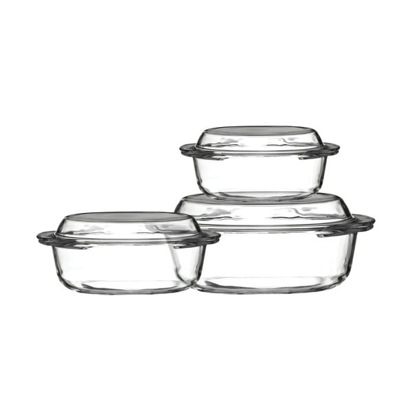 Skleněné zapékací mísy v sadě 3 ks 21x24 cm Ovenlove – Premier Housewares