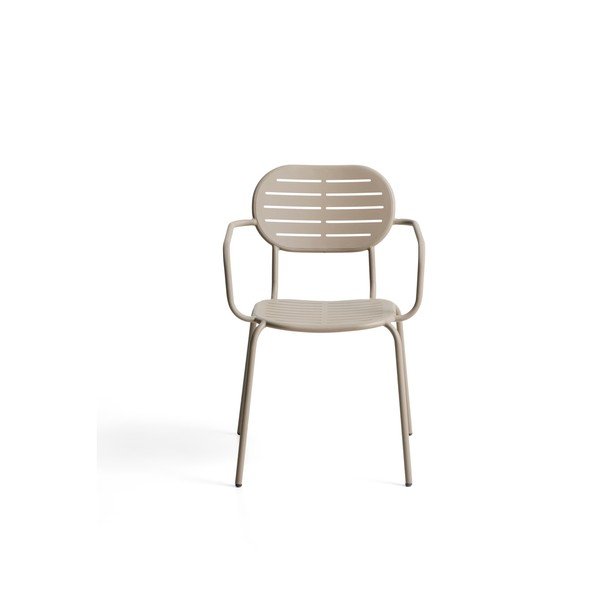 Taupe kovová zahradní židle Brai – Kave Home-image-4