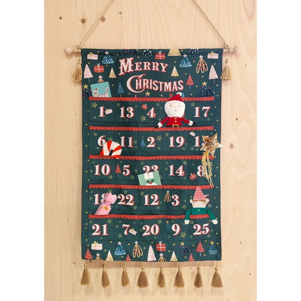 Nástěnný bavlněný adventní kalendář eleanor stuart, 52 x 88 cm-image-1