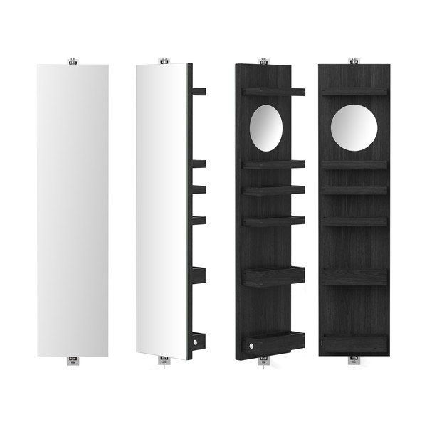 Otočné zrcadlo s úložným prostorem Wireworks Cosmos Dark, výška 114 cm-image-1