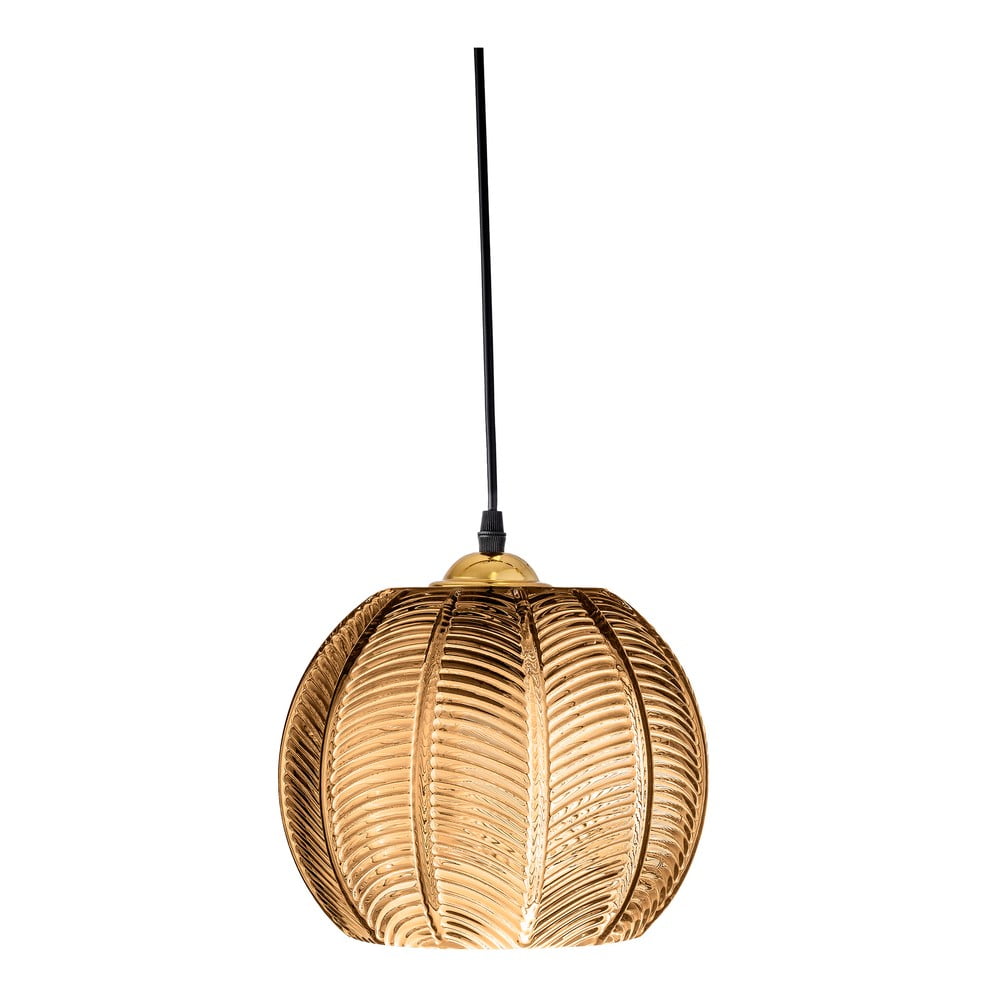 Jantarové závěsné svítidlo se skleněným stínidlem ø 22 cm Adar – Bloomingville