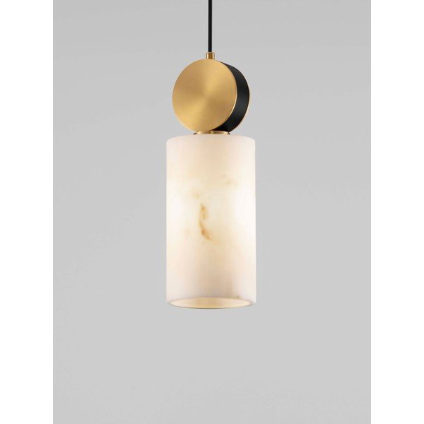 Krémové/v mosazné barvě závěsné svítidlo v dekoru kamene ø 12 cm Maru – Nova Luce-image-2