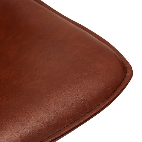 Světle hnědé barové židle v sadě 2 ks z imitace kůže (výška sedáku 70 cm) Isabel – Furnhouse-image-1