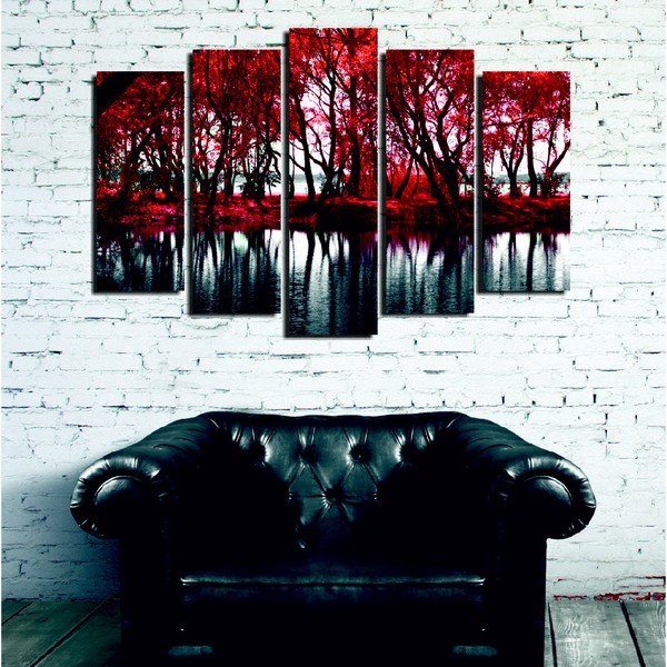 5dílný obraz na plátně Red Leaves-image-1