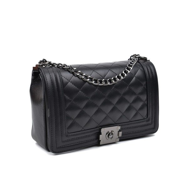 Černá kožená kabelka Anna Luchini Masika-image-2