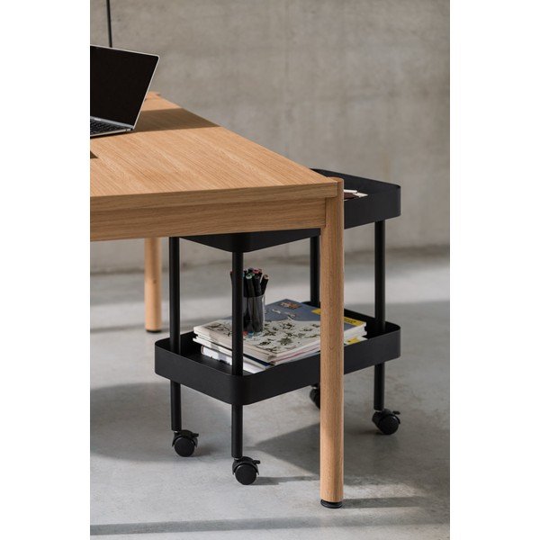 Černý kovový pojízdný regál 60x62x30 cm Nolle – noo.ma-image-4