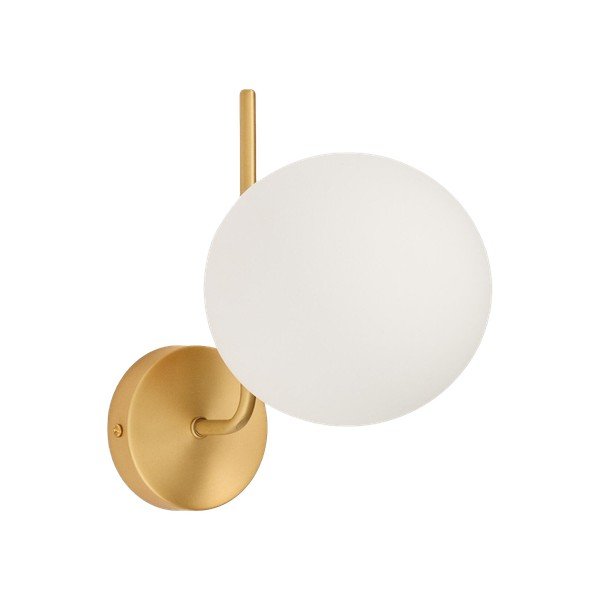 Bílé/ve zlaté barvě kovové nástěnné svítidlo ø 15 cm Brisia – Kave Home