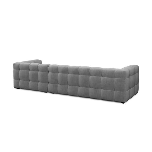 Šedá sametová rohová pohovka Windsor & Co Sofas Vesta, pravý roh-image-4