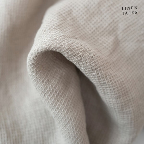 Vaflová lněná osuška v přírodní barvě 75x125 cm Natural Fine Waffle – Linen Tales-image-2