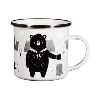 Bílý dětský hrnek ze smaltu Bear Adventure - Sass & Belle