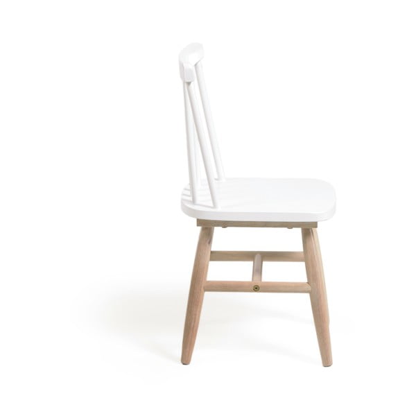 Bílá dětská židle z kaučukového dřeva Kave Home Kristie-image-3