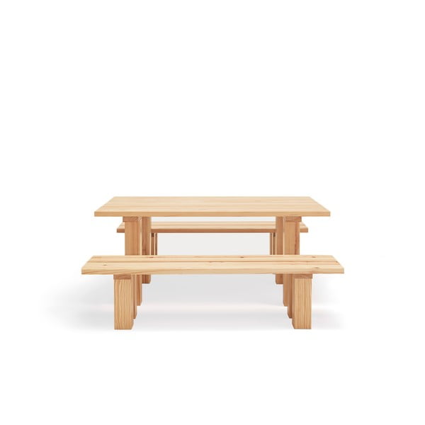 Jídelní stůl s deskou z borovicového dřeva 100x180 cm Banda – Teulat-image-2