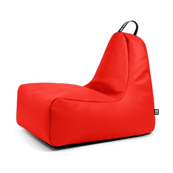 Červený sedací vak z imitace kůže Chill XL – So Soft?