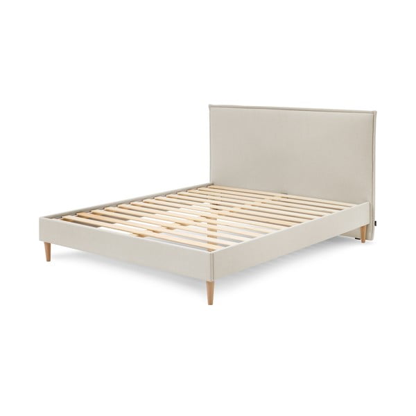 Béžová čalouněná dvoulůžková postel s roštem 180x200 cm Sary – Bobochic Paris