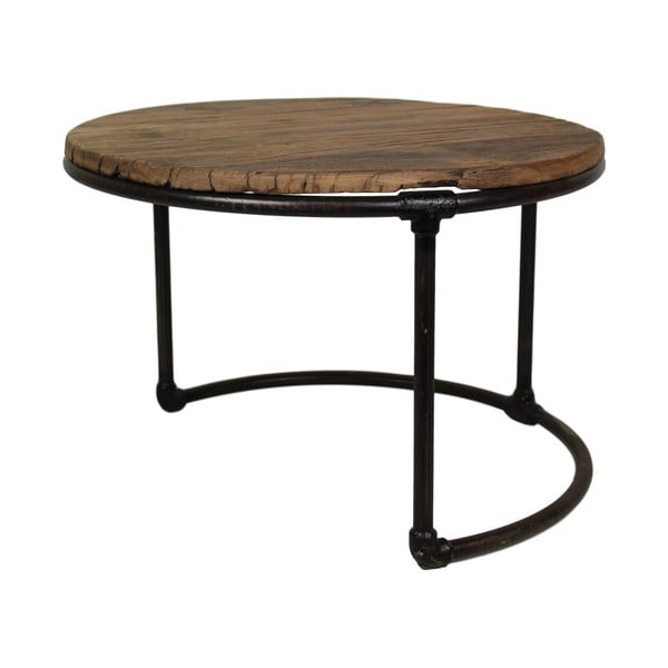Odkládací stolek z teakového dřeva HSM Collection Amanda, ⌀ 60 cm