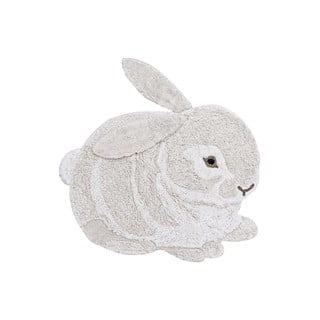 Světle šedý pratelný ručně tkaný bavlněný dětský koberec 130x135 cm Bunny – Lorena Canals