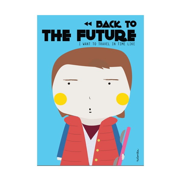 Plakát NiñaSilla Back to the Future, 21 x 42 cm