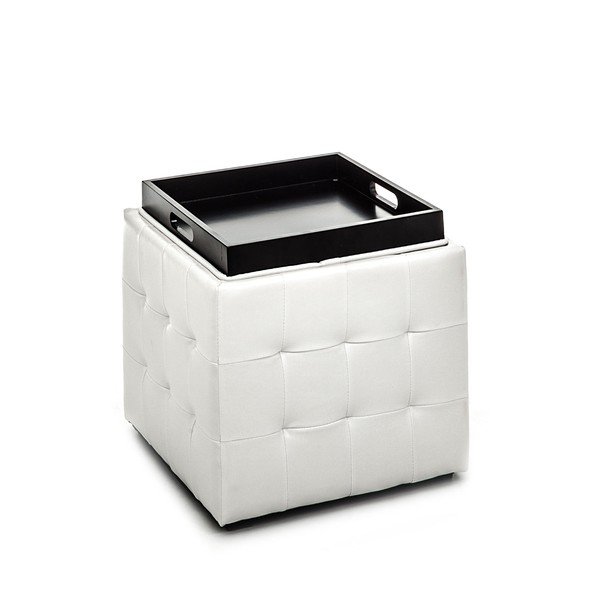 Bílý puf s úložným prostorem Tomasucci Case-image-1