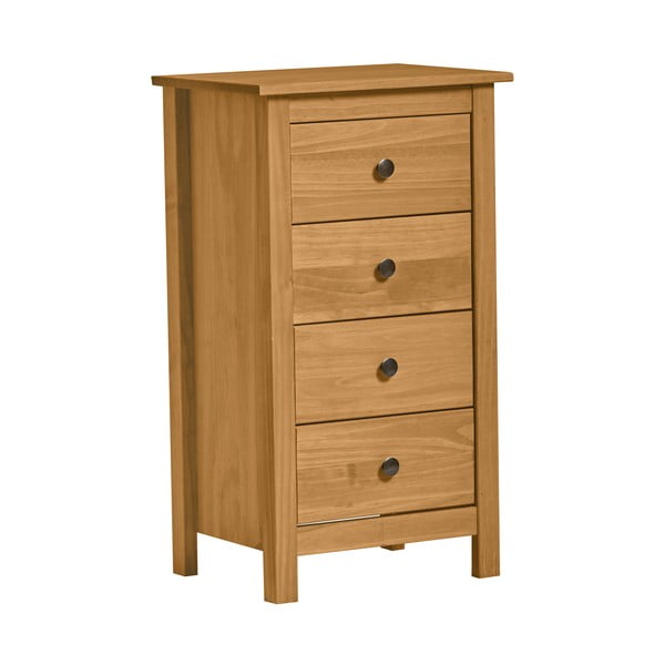 Přírodní komoda z masivního borovicového dřeva se 4 zásuvkami Marckeric Berna-image-3