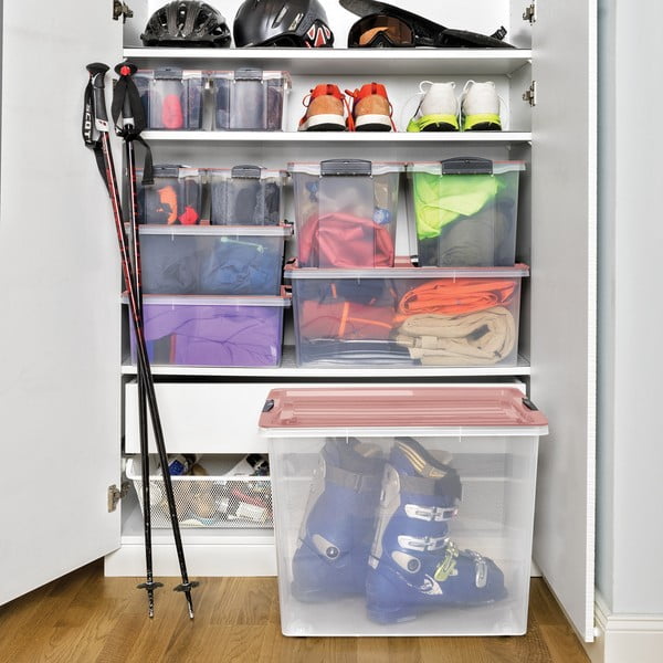 Plastový úložný box s víkem Compact – Rotho-image-1