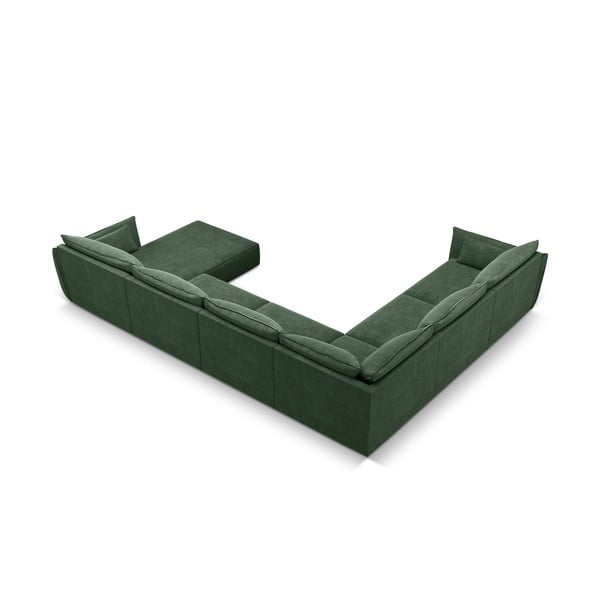 Tmavě zelená rohová pohovka (levý roh) Vanda – Mazzini Sofas-image-3