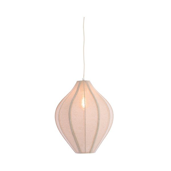 Závěsné svítidlo v přírodní barvě s textilním stínidlem Pasto – Light & Living-image-1