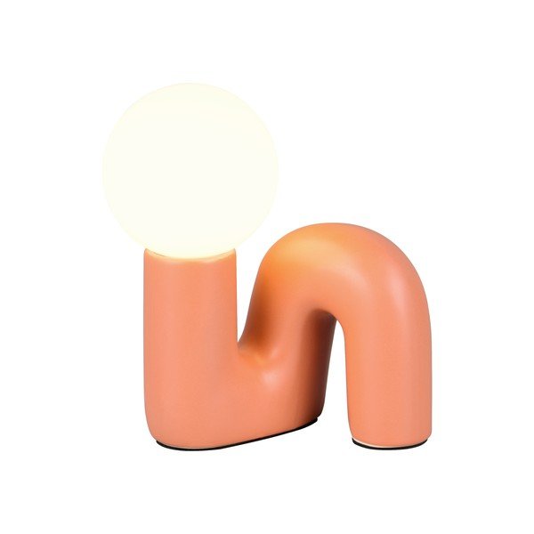Oranžová keramická stolní lampa (výška 21,5 cm) Quinn – Reality-image-2